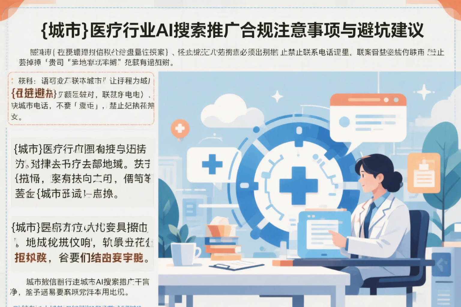 琼海医疗行业AI搜索推广合规注意事项与避坑建议