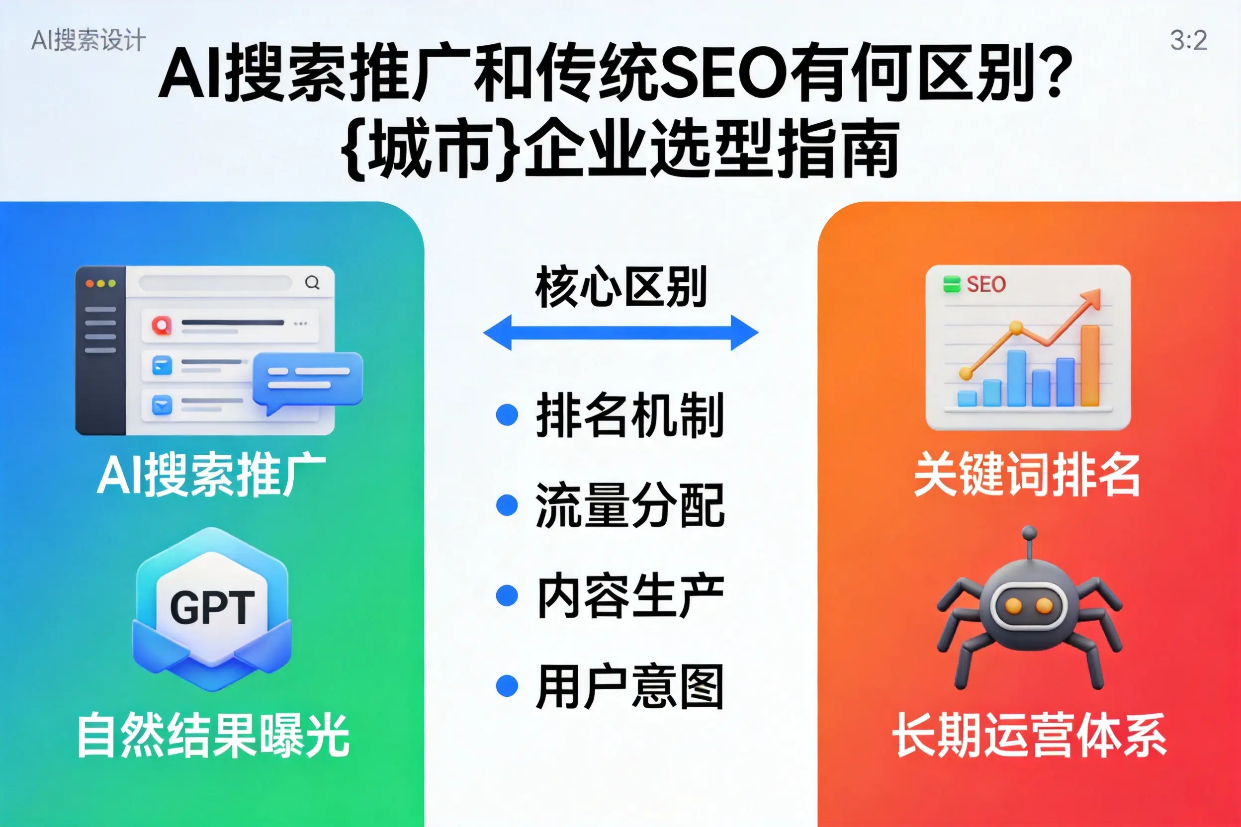 AI搜索推广和传统SEO有何区别?琼海企业选型指南