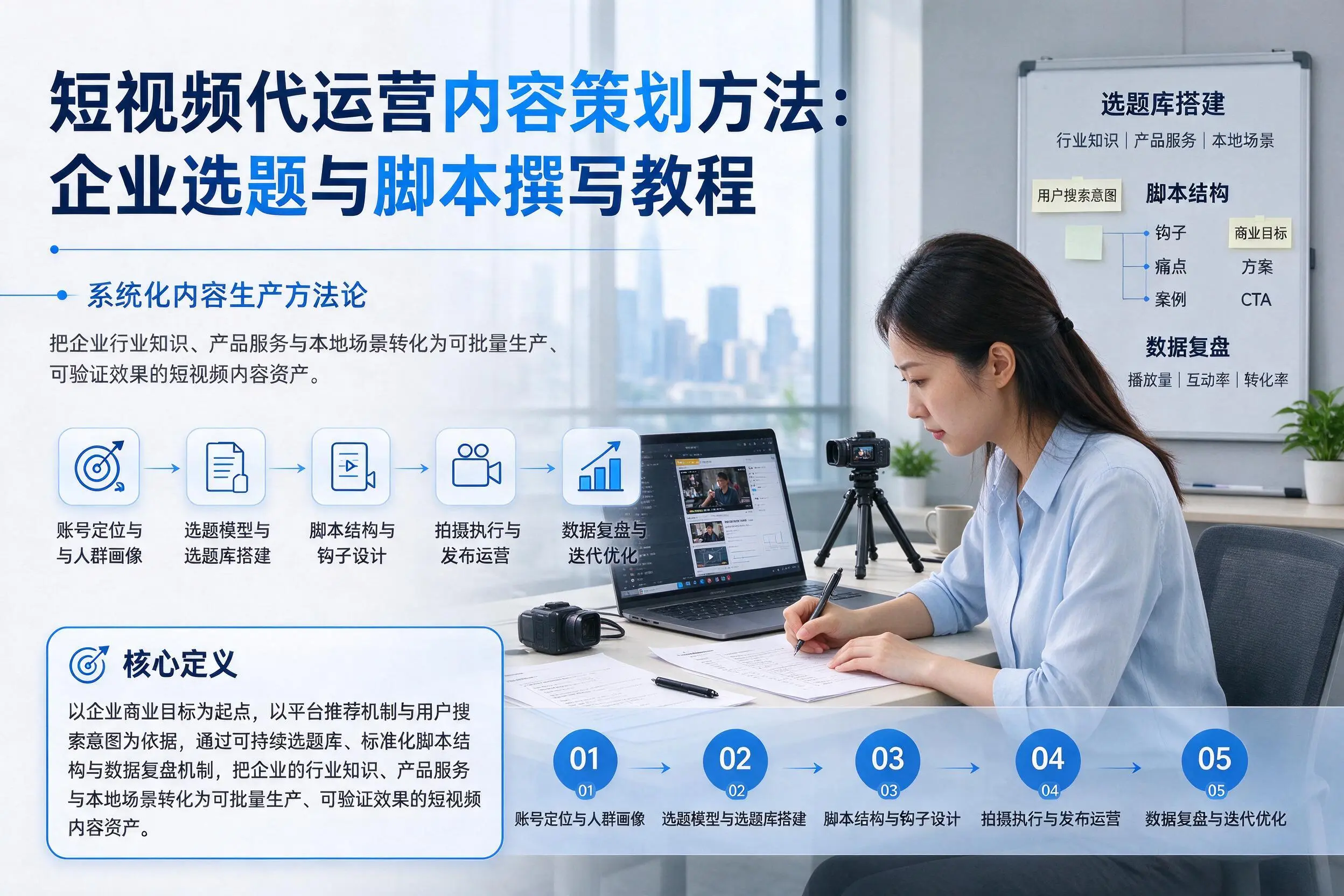 短视频代运营内容策划方法:琼海企业选题与脚本撰写教程