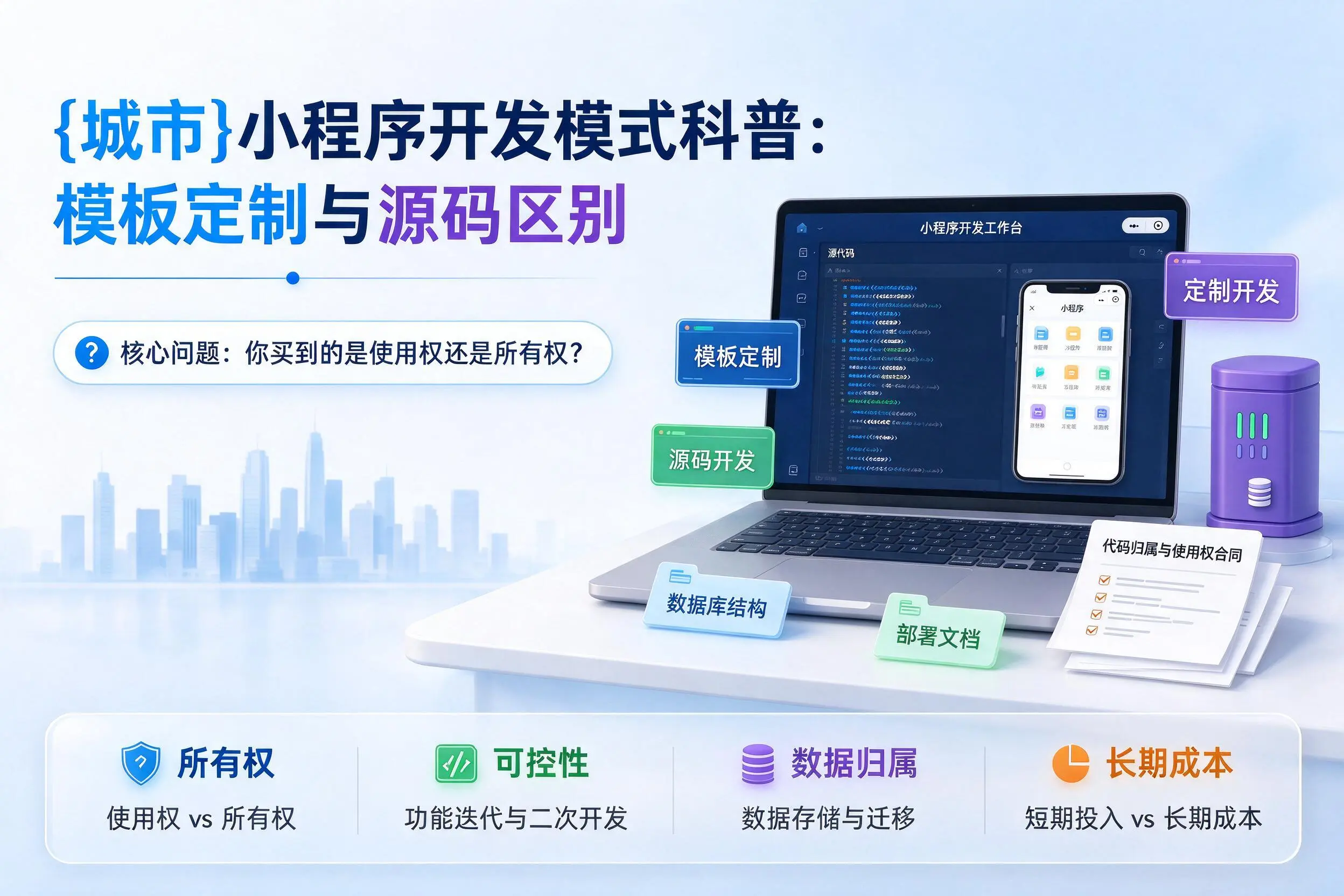 琼海小程序开发模式科普:模板定制与源码区别