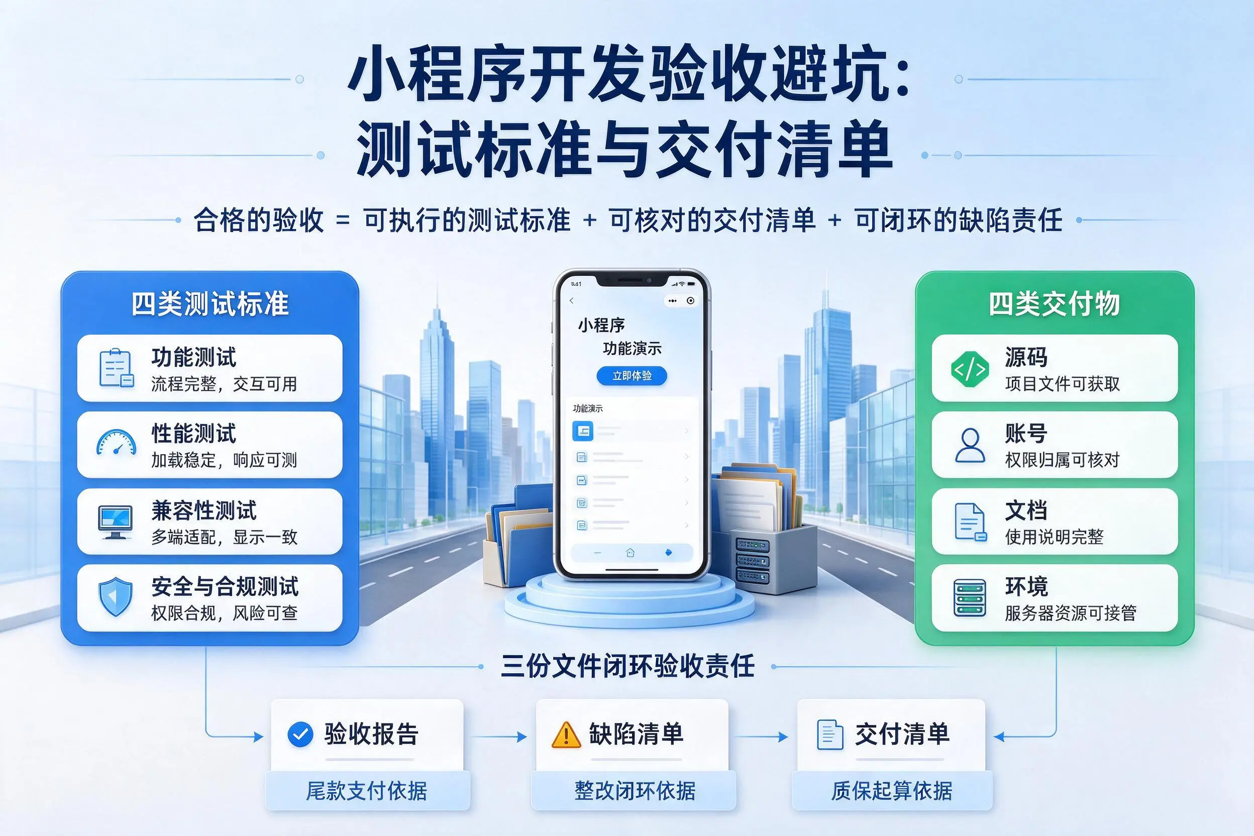 琼海小程序开发验收避坑：测试标准与交付清单