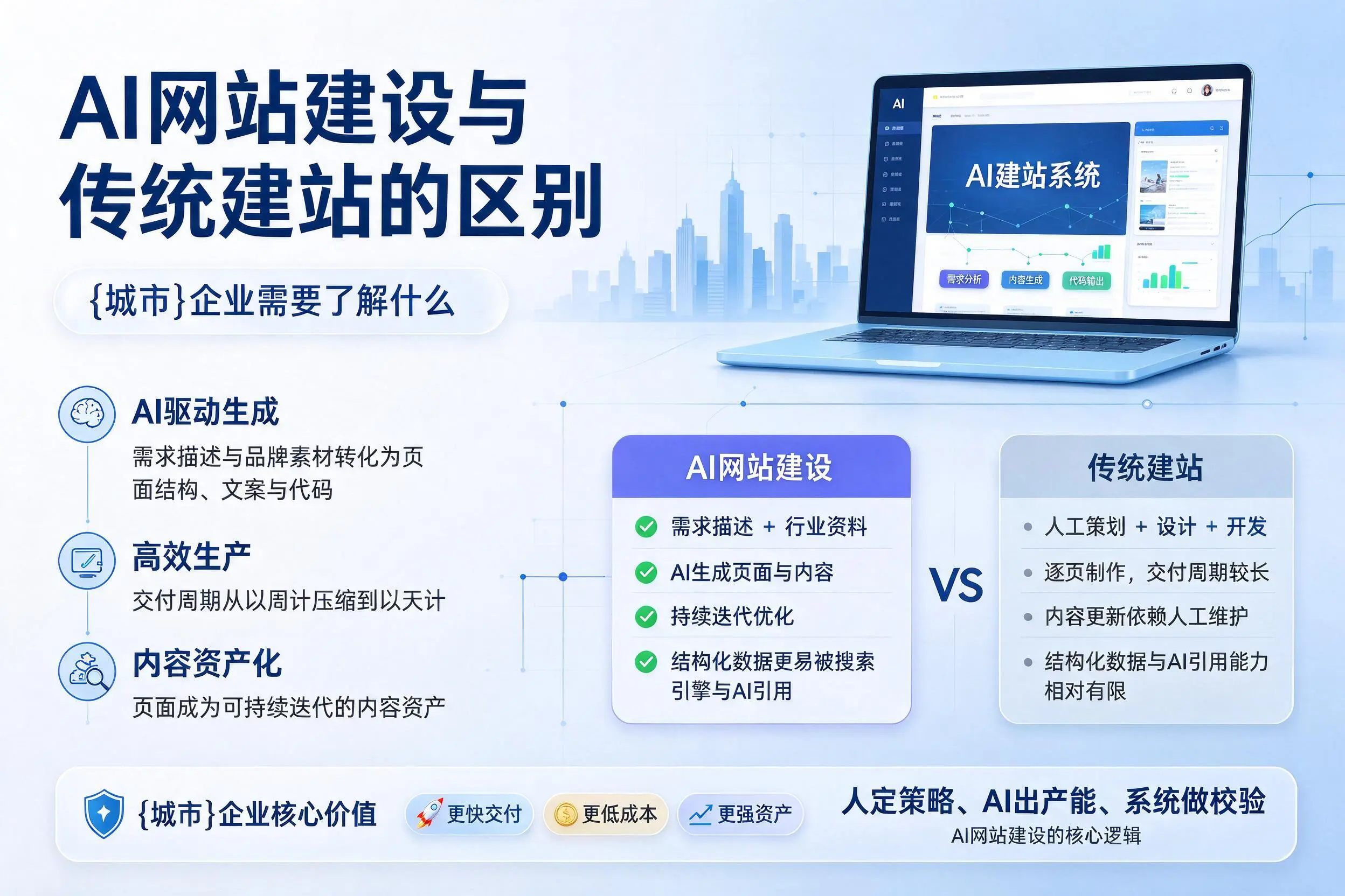 AI网站建设与传统建站的区别,琼海企业需要了解什么