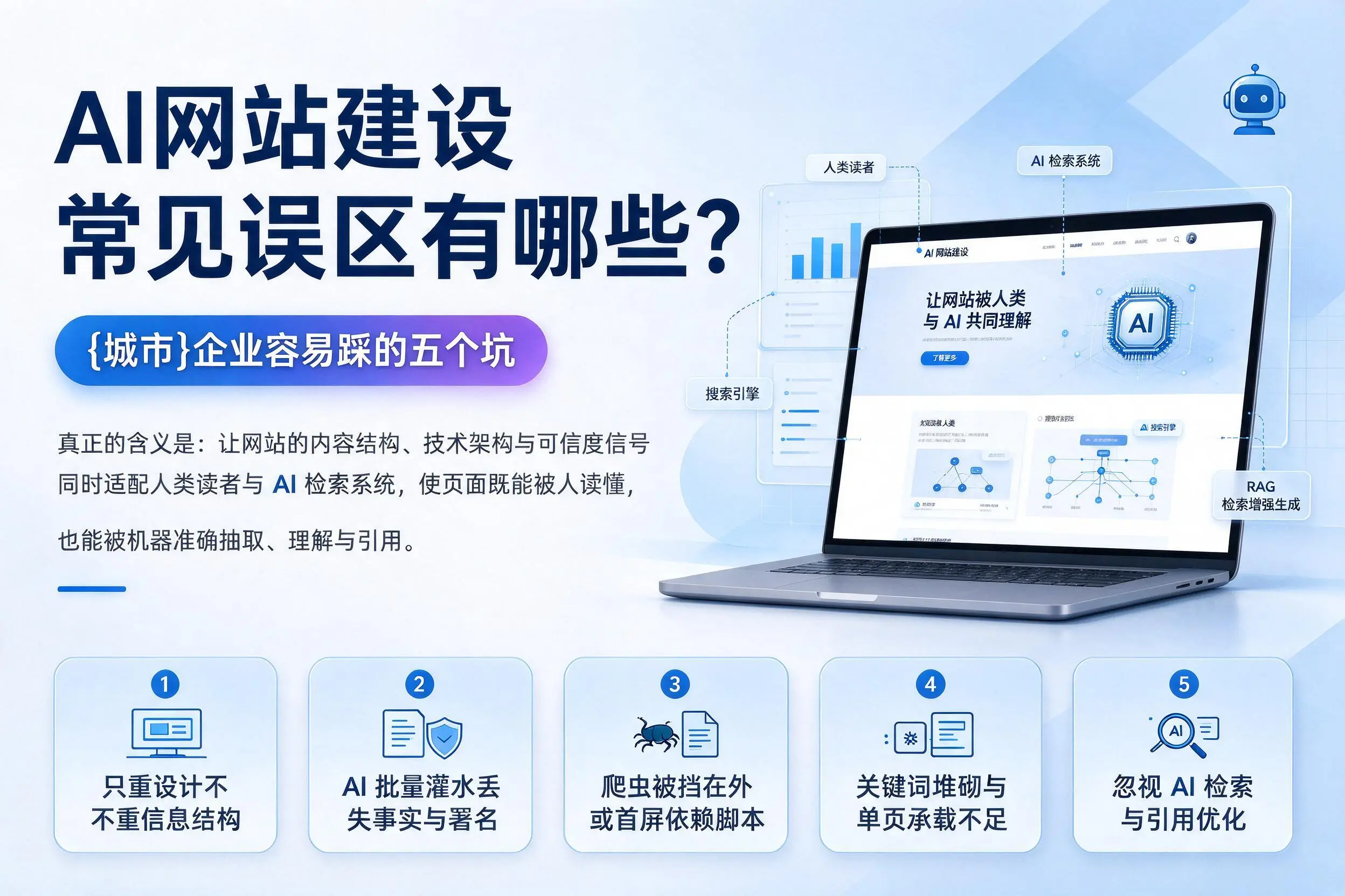 AI网站建设常见误区有哪些?琼海企业容易踩的五个坑