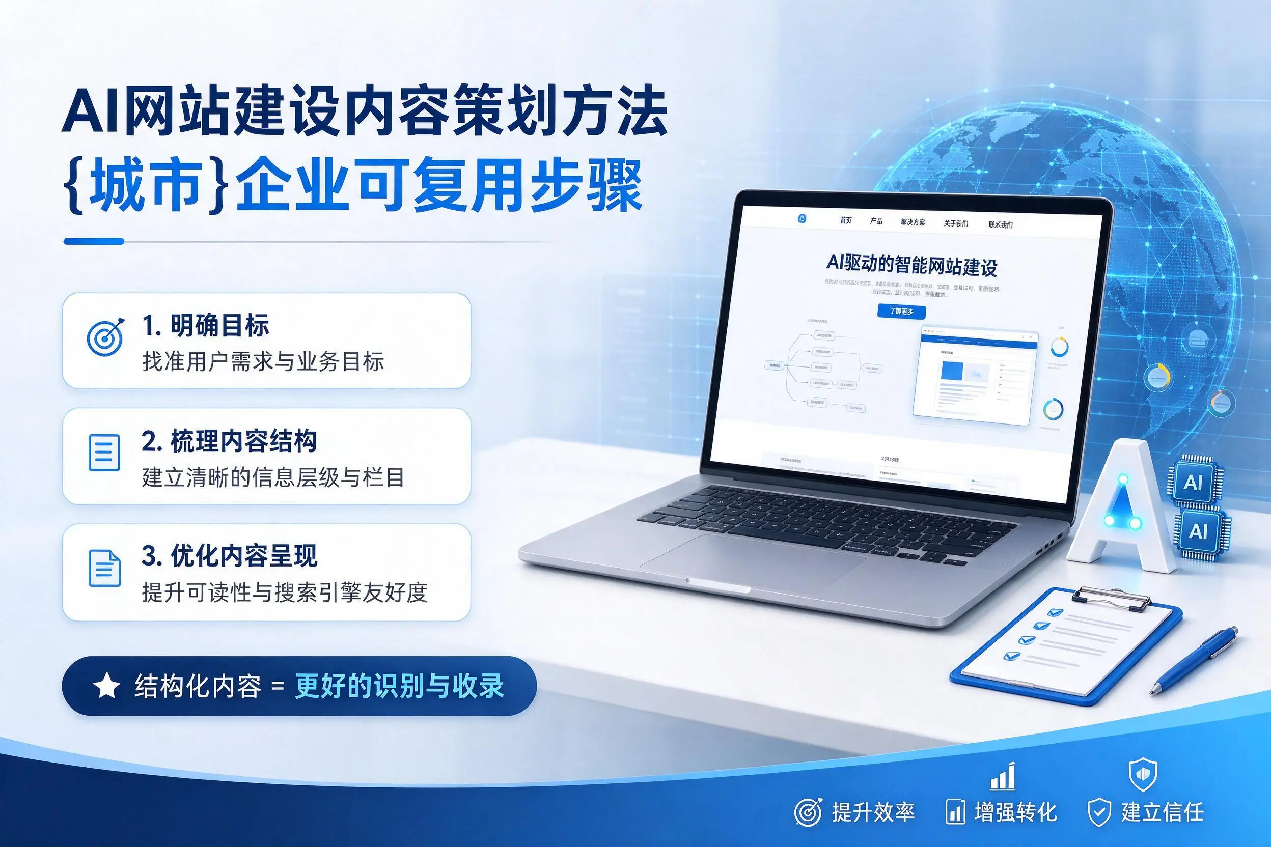 AI网站建设内容策划方法，琼海企业可复用步骤