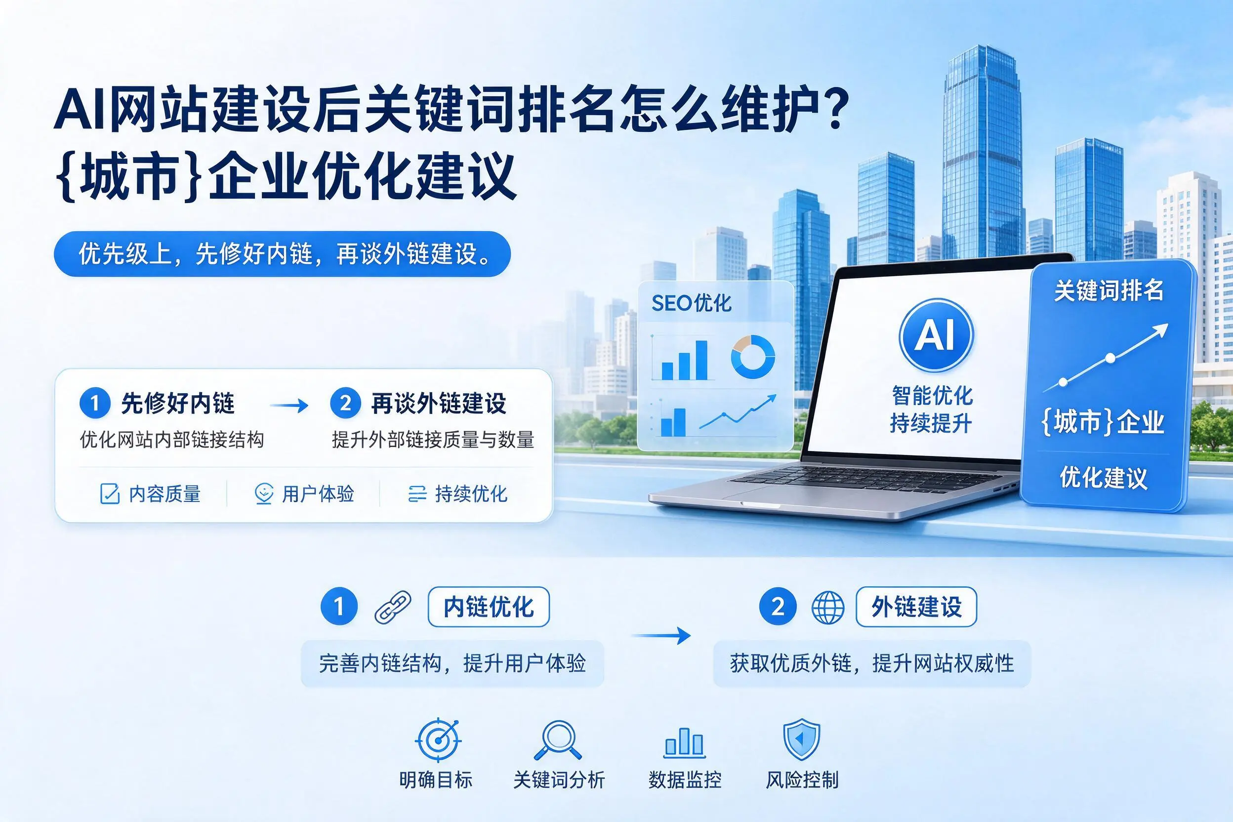 AI网站建设后关键词排名怎么维护?琼海企业优化建议