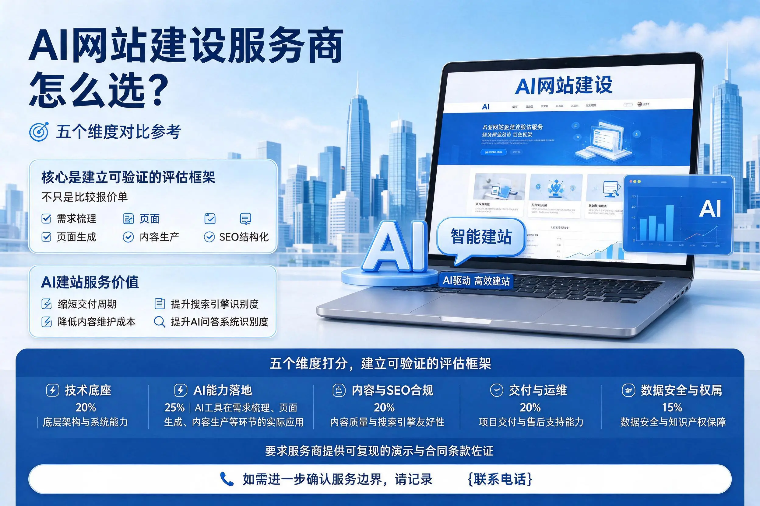 琼海AI网站建设服务商怎么选？五个维度对比参考