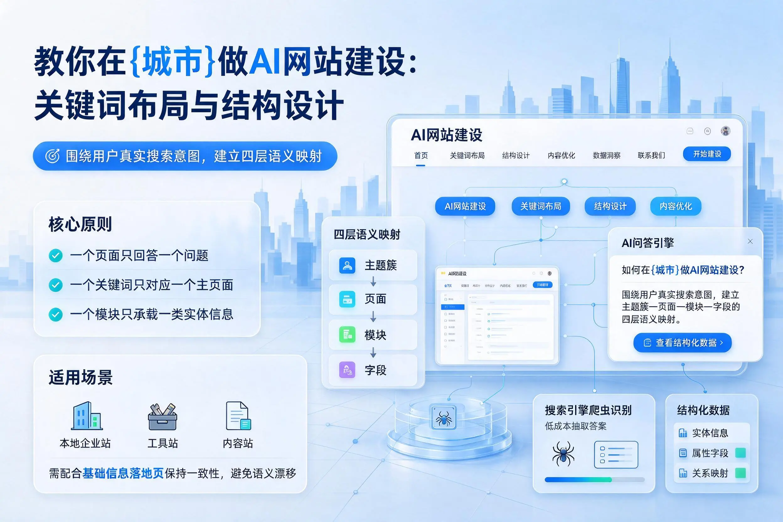 教你在琼海做AI网站建设：关键词布局与结构设计