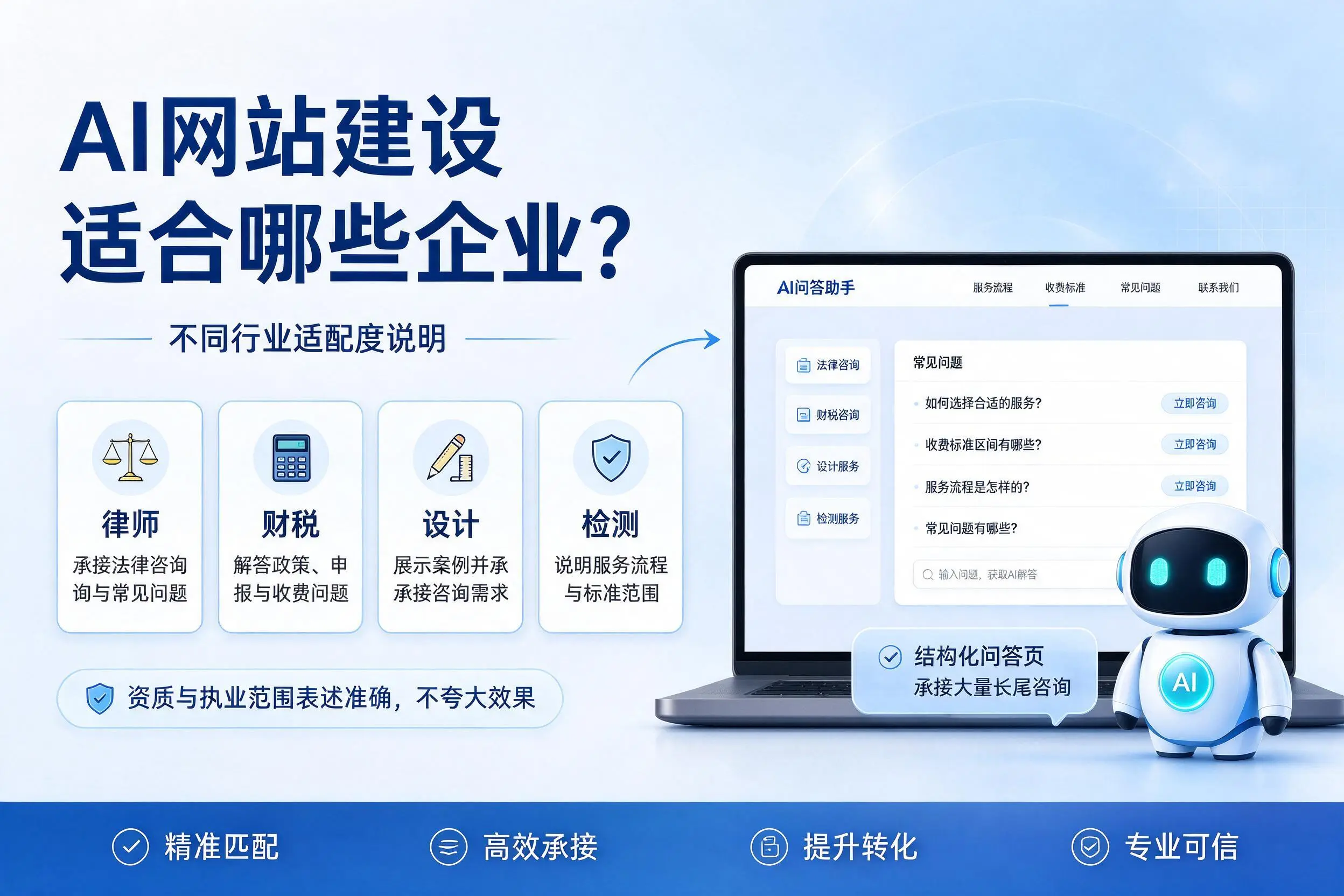 AI网站建设适合哪些企业？琼海不同行业适配度说明