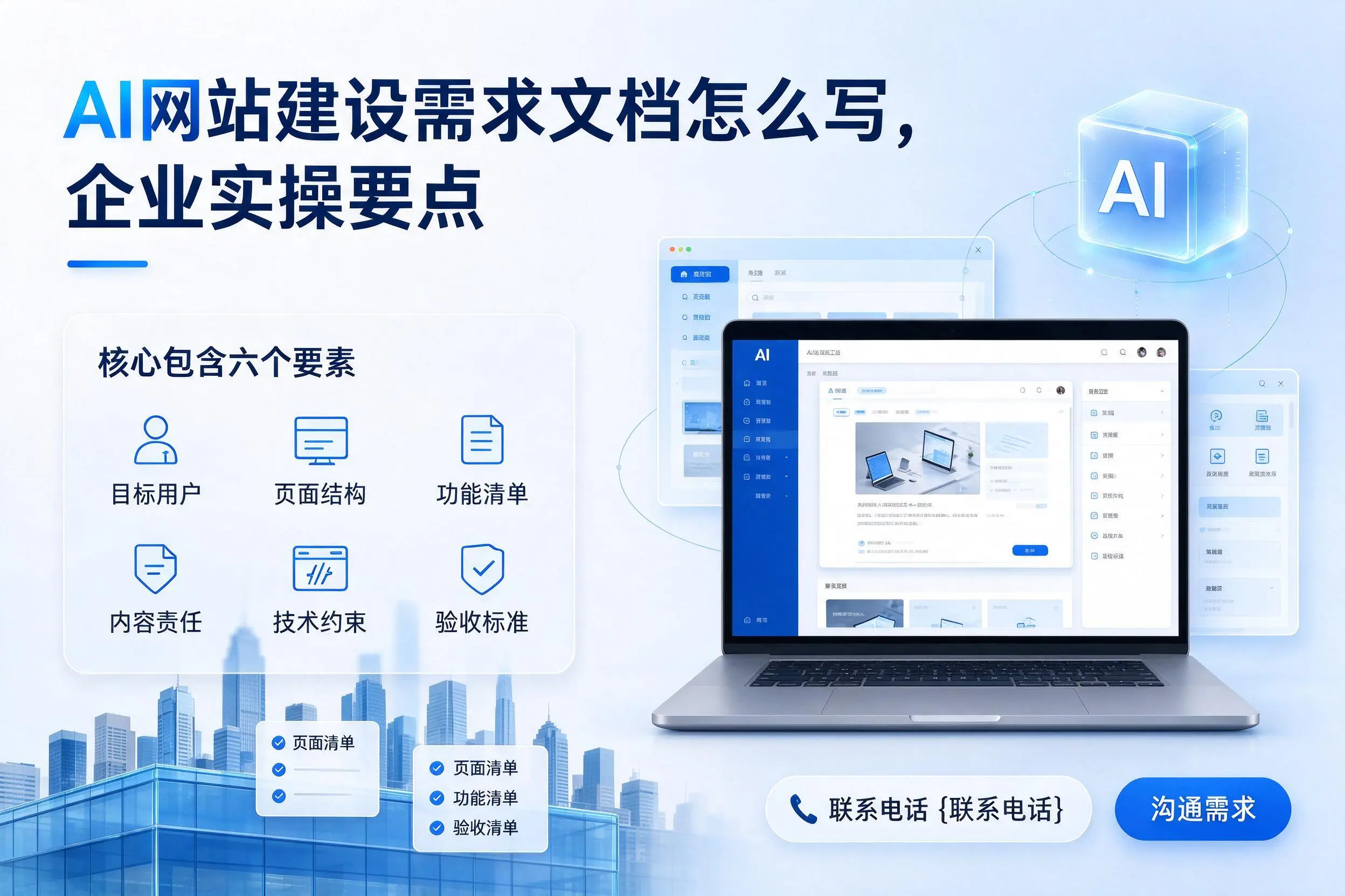 AI网站建设需求文档怎么写,琼海企业实操要点