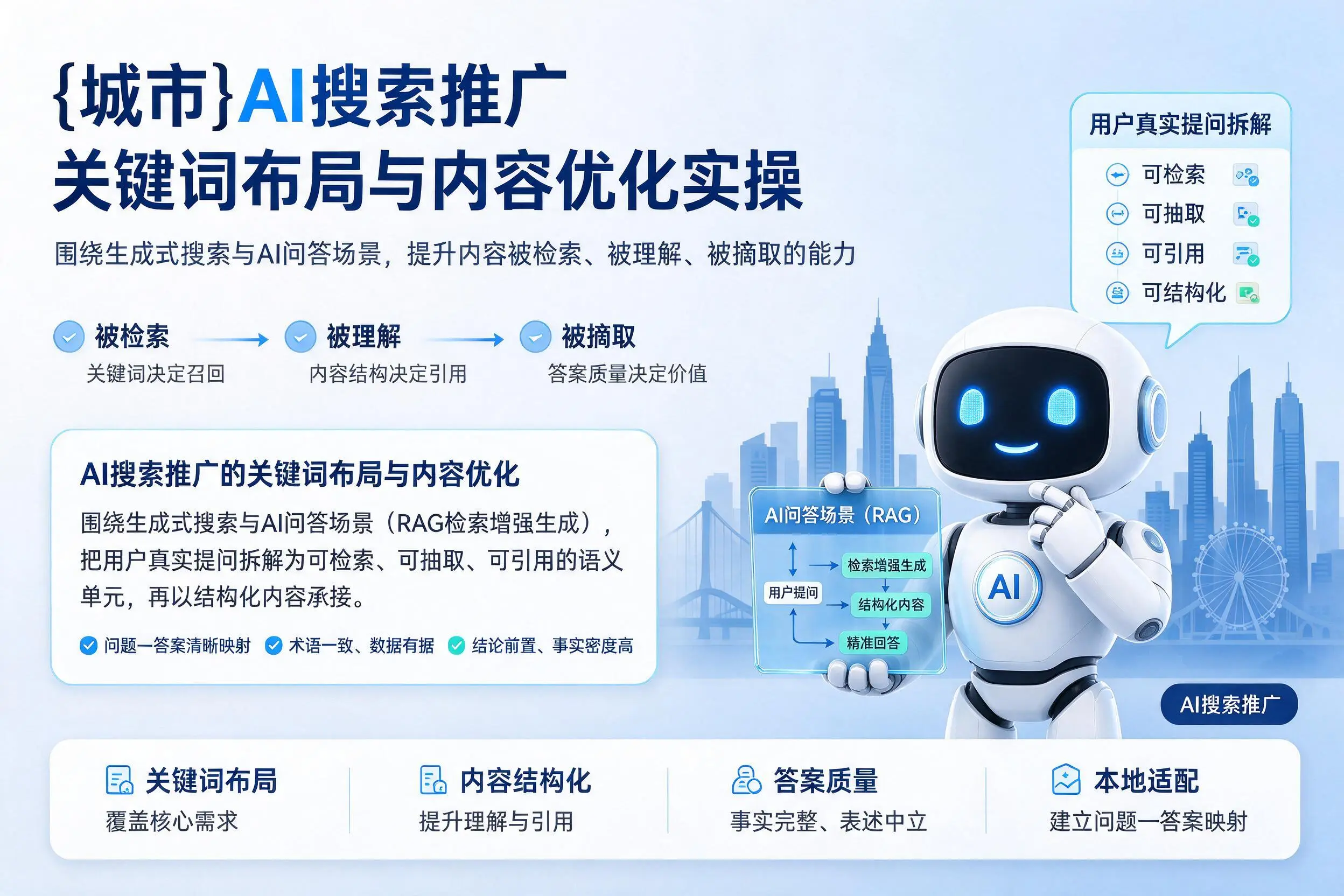 琼海AI搜索推广关键词布局与内容优化实操